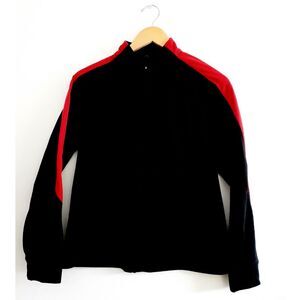 Augusta Sportswear Black Red Full Zip Ladies Track Jacket Size Small
